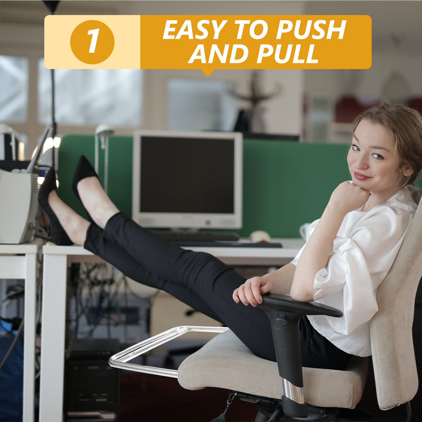 Office Footrest Cushion - Apoio de pés em aço inoxidável