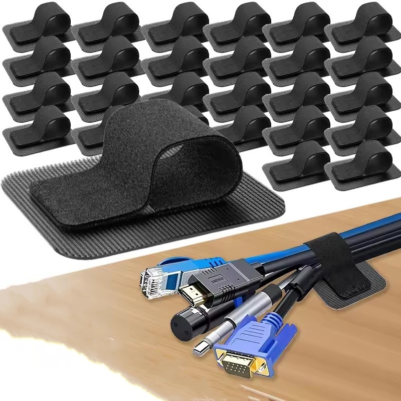 Pegboard Office Organizer - Organizadores de Cabos Autoadesivos Reutilizáveis Ajustáveis: