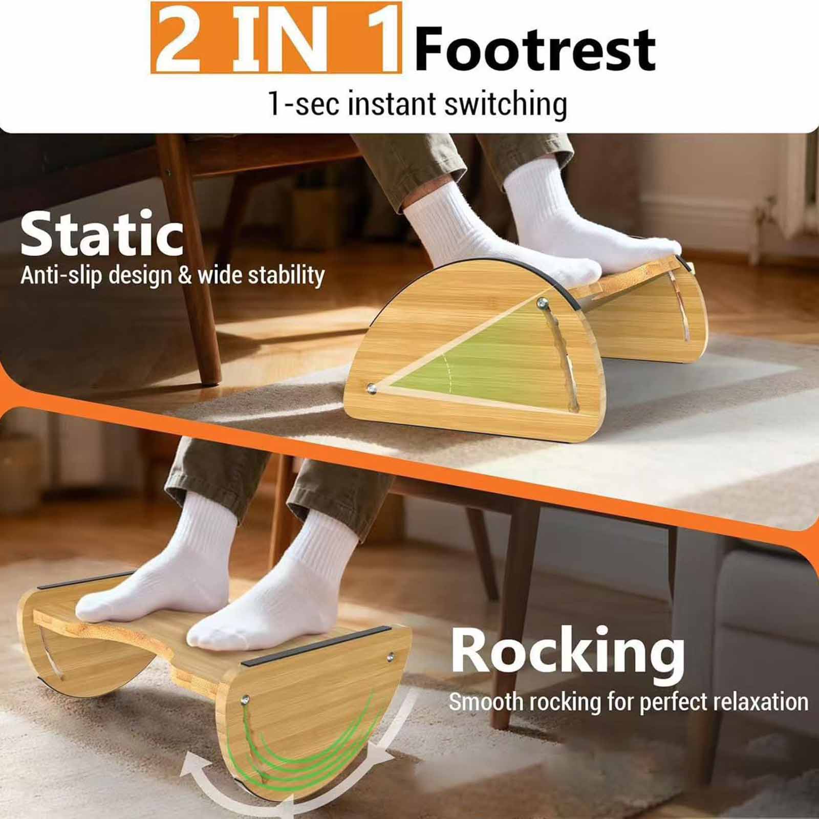 Office Footrest Cushion - Apoio para os Pés Ajustável de
