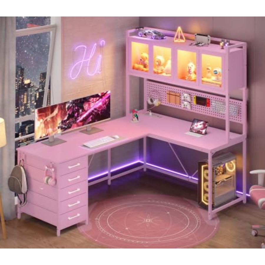 Gaming Desk With Hutch - Mesa de Canto para Jogos em