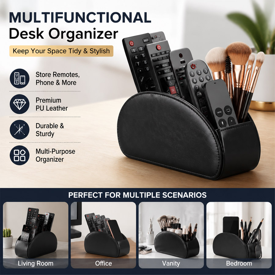 Organizador de Mesa em Couro P - Pegboard Office Organizer avaliação e preço