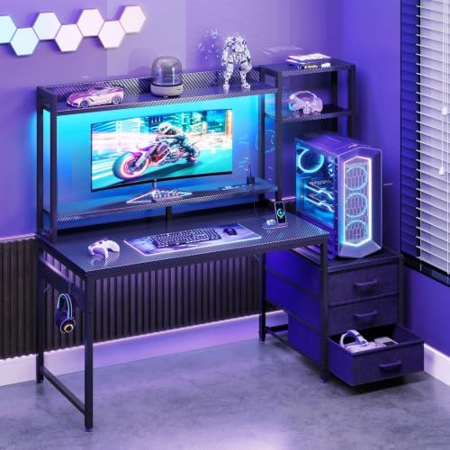 Mesa de Jogos de 48 Polegadas  - Gaming Desk With Hutch avaliação e preço